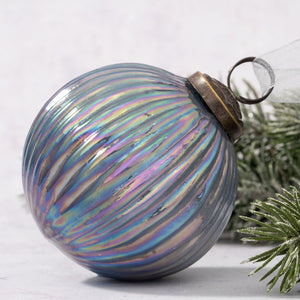 4" Extra Large Slate Rainbow Ribbed Ball